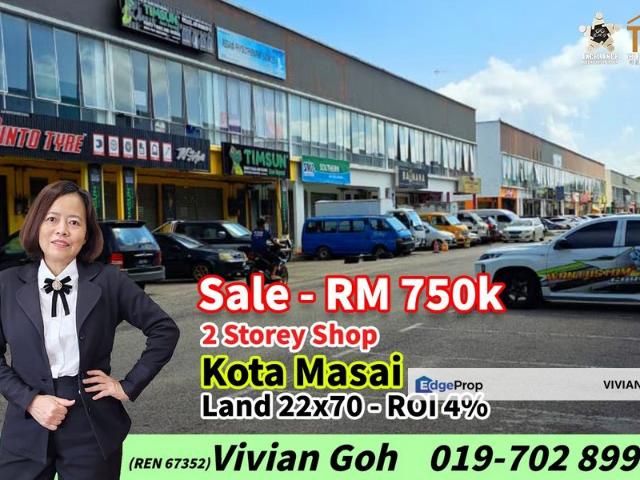 Shop for sale in Pasir Gudang, Johor