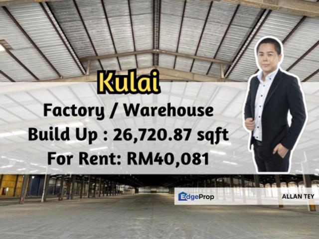 Warehouse for rent in Kulai, Johor