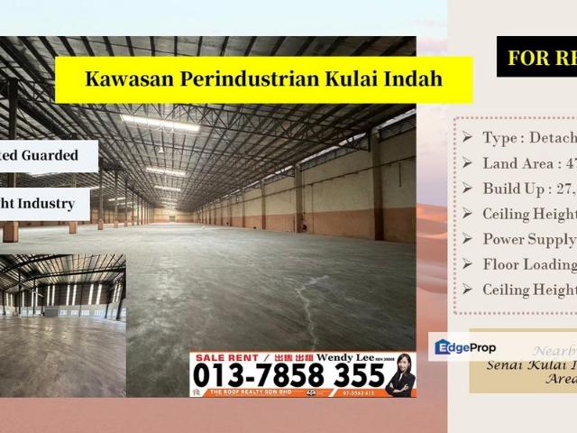 Warehouse for rent in Kulai, Johor