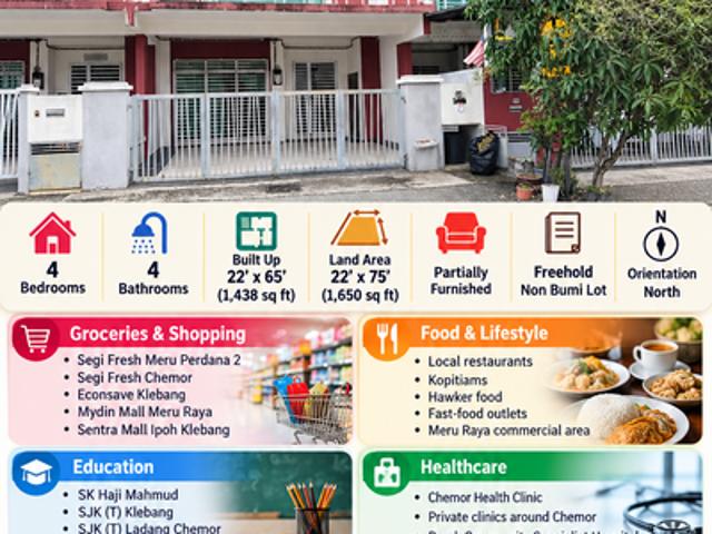 House for sale in Chemor, Majlis Bandaraya Ipoh