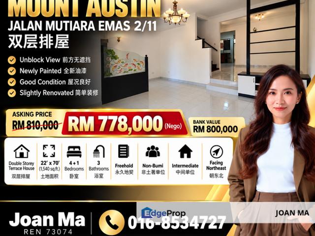 House for sale in Taman Mount Austin, Tebrau