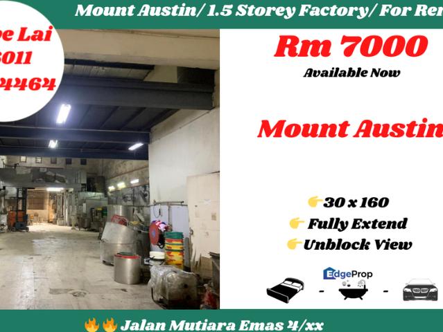 Warehouse for rent in Tebrau, Johor
