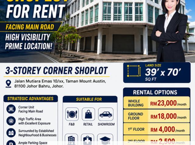 Shop for rent in Johore Bahru, Johor