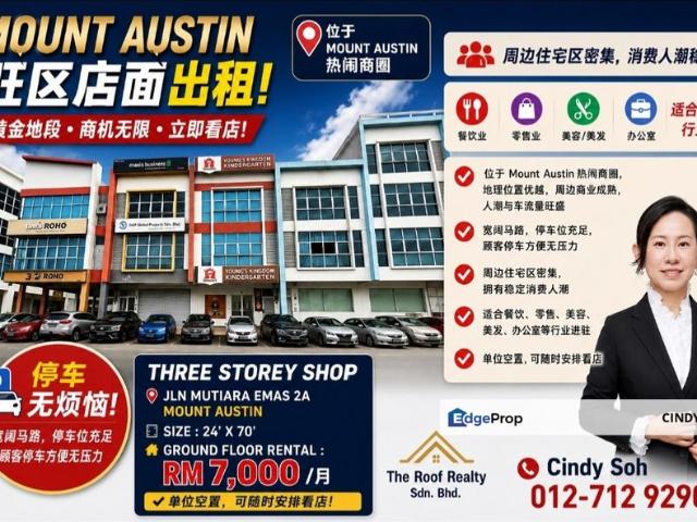 Shop for rent in Johore Bahru, Johor
