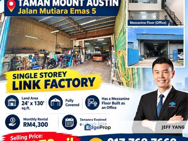 Warehouse for sale in Tebrau, Johor