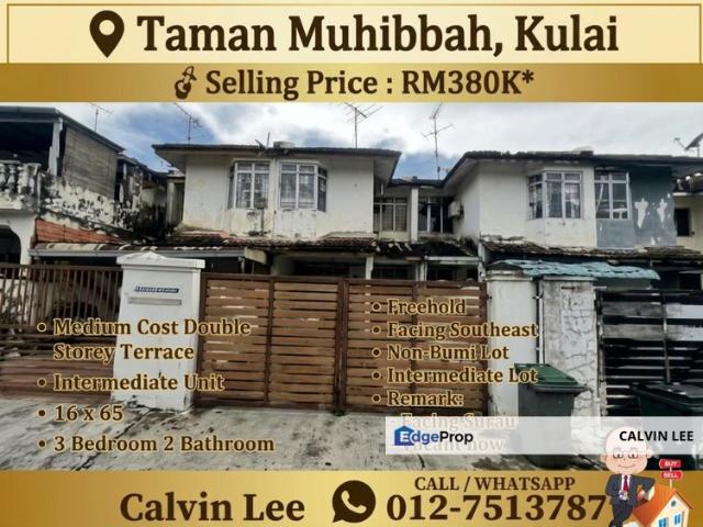 House for sale in Taman Muhibbah, Kulai