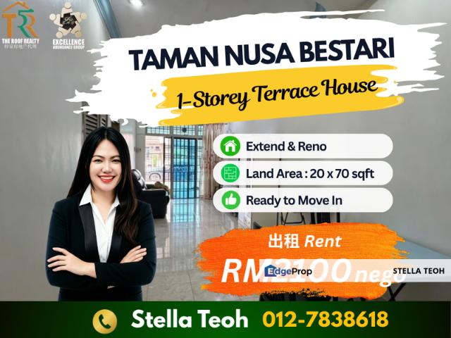 House for rent in Iskandar Puteri, Johor Bahru