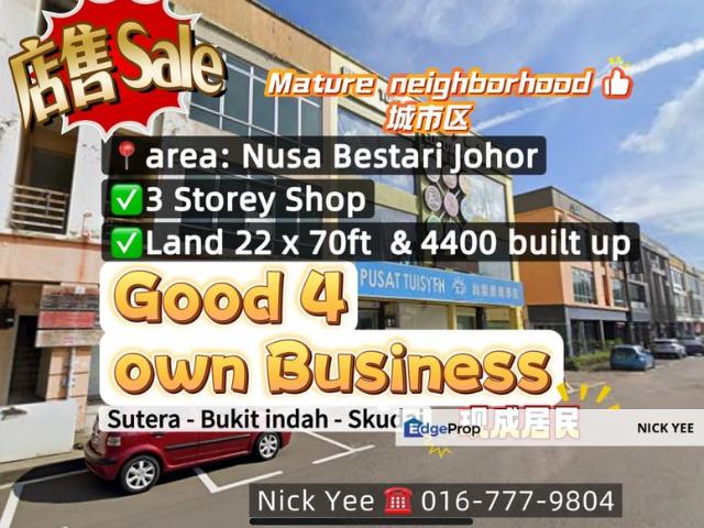 Shop for sale in Bandar Uda Utama, Iskandar Puteri