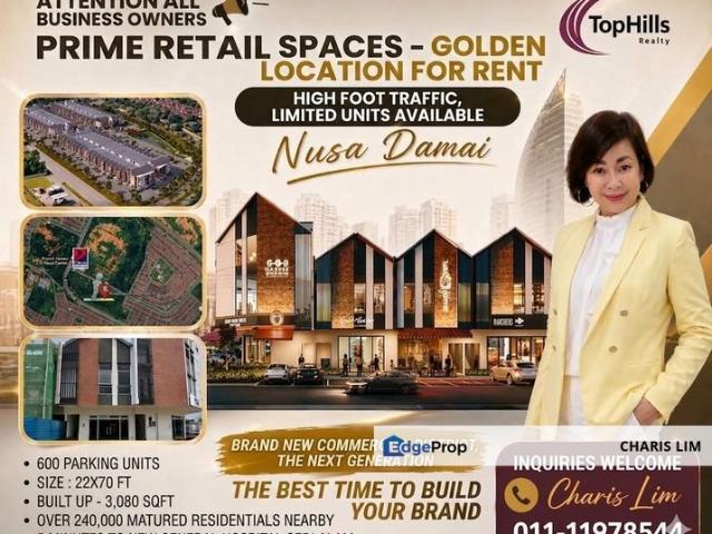 Shop for rent in Taman Nusa Damai, Pasir Gudang