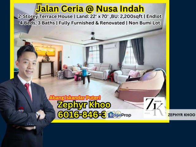 House for sale in Taman Nusa Idaman, Iskandar Puteri