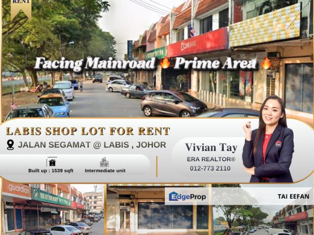 Shop for rent in Segamat, Johor