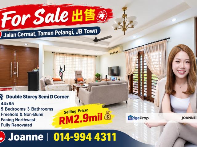 House for sale in Taman Pelangi, Johor Bahru