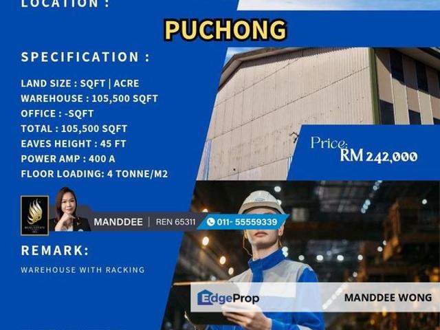 Warehouse for rent in Petaling, Subang Jaya