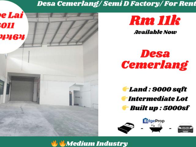 Warehouse for rent in Johor