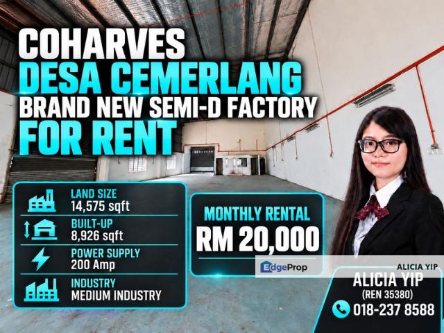 Warehouse for rent in Desa Jaya, Johor Bahru