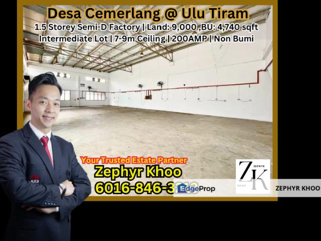 Warehouse for rent in Desa Jaya, Johor Bahru