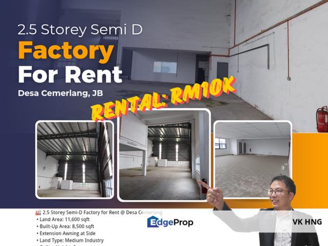 Warehouse for rent in Johor