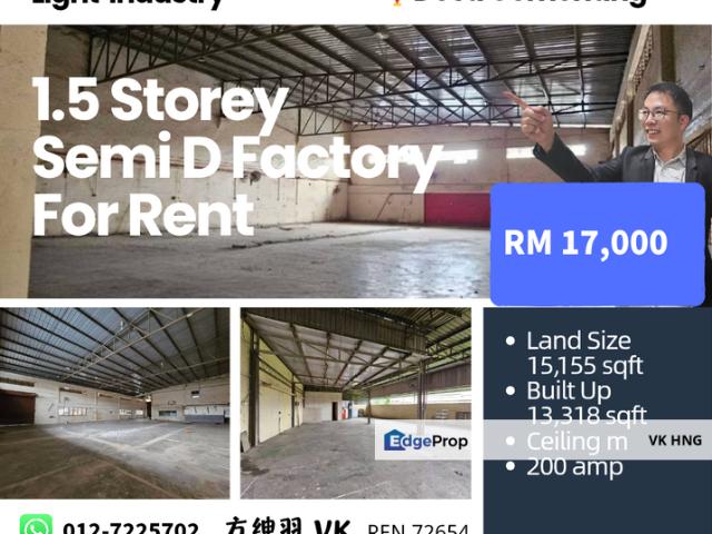 Warehouse for rent in Johor