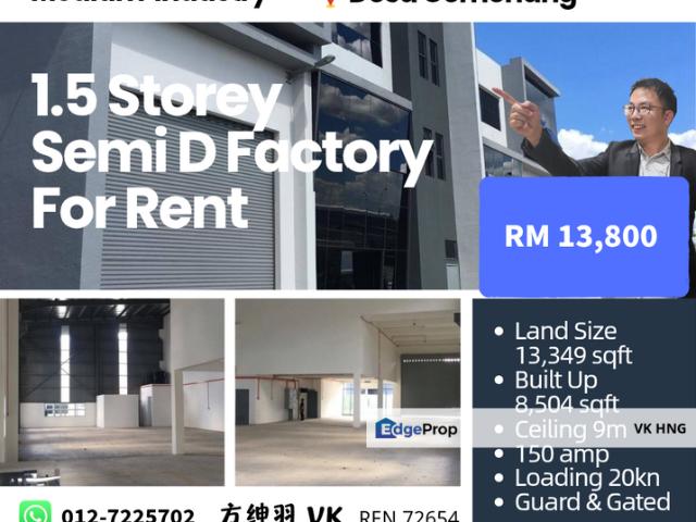 Warehouse for rent in Desa Jaya, Johor Bahru