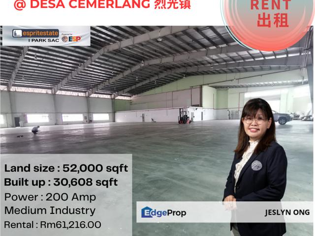 Warehouse for rent in Johor