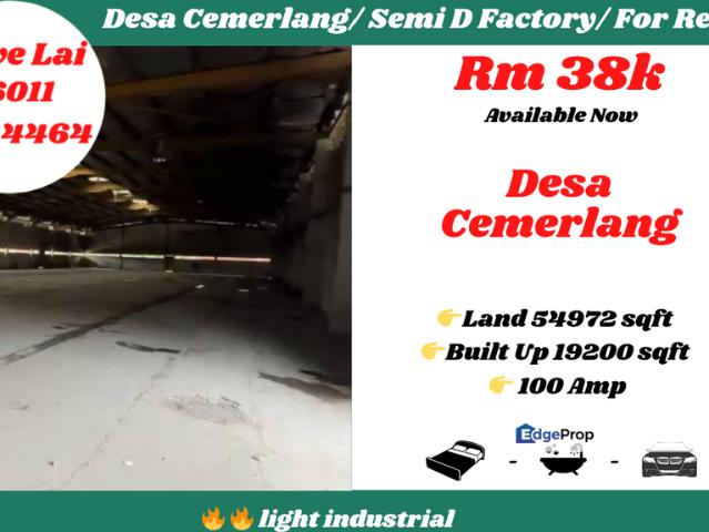 Warehouse for rent in Johor