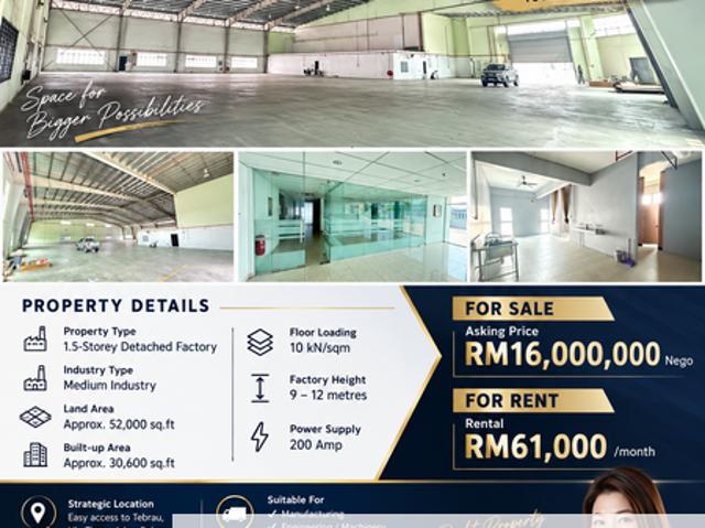 Warehouse for rent in Johor