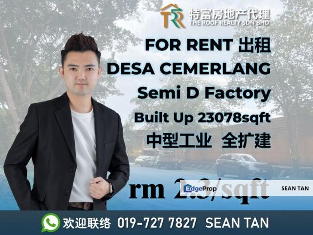 Warehouse for rent in Johor