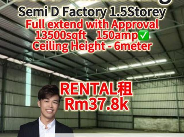 Warehouse for rent in Johor