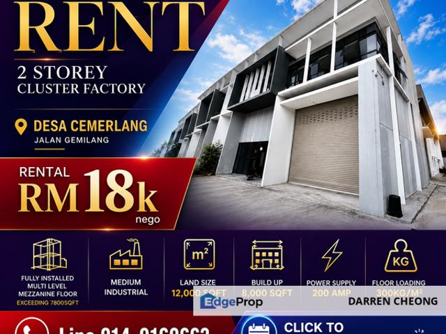 Warehouse for rent in Johor
