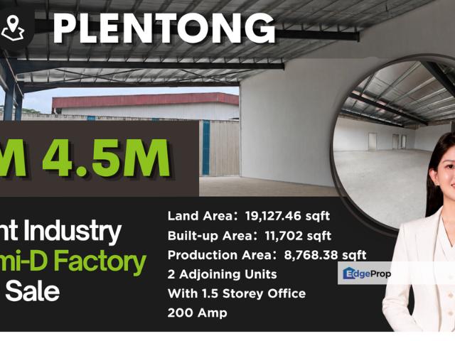 Warehouse for sale in Plentong, Johor