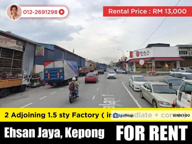 Warehouse for rent in Taman Perindustrian Ehsan Jaya, Majlis Perbandaran Selayang