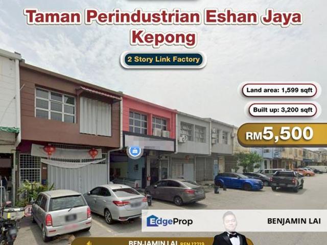 Warehouse for rent in Kepong, Kuala Lumpur