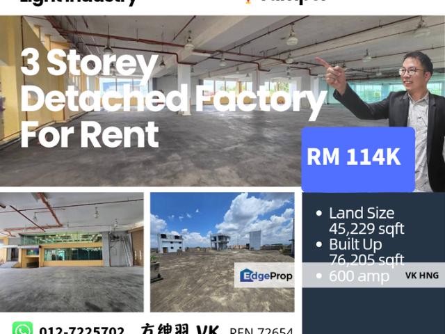 Warehouse for rent in Tebrau, Johor