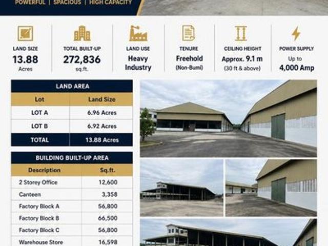 Warehouse for sale in Segamat, Johor