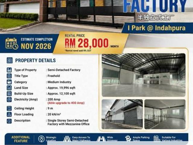 Warehouse for rent in Saujana, Selangor