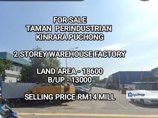Warehouse for sale in Taman Perindustrian Kinrara, Majlis Bandaraya Subang Jaya