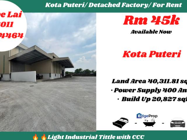 Warehouse for rent in Masai, Johor Bahru