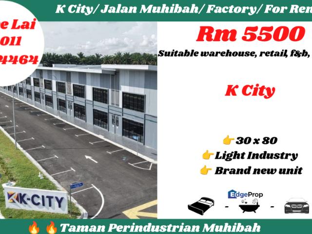 Warehouse for rent in Kulai, Johor