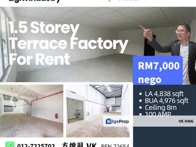 Warehouse for rent in Kulai, Johor