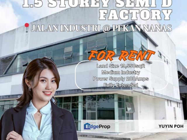 Warehouse for rent in Pekan Nanas, Johor