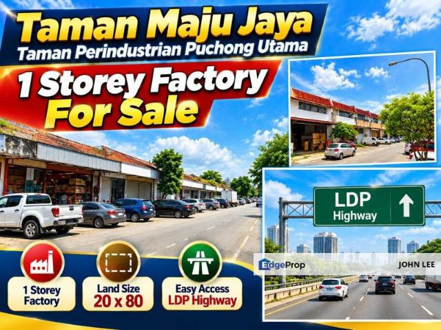 Warehouse for sale in Puchong, Majlis Bandaraya Subang Jaya