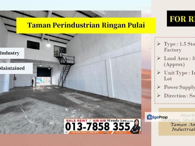 Warehouse for rent in Johore Bahru, Johor