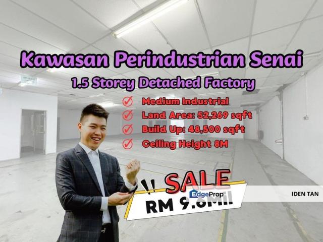 Warehouse for sale in Taman Desa Idaman, Kulai
