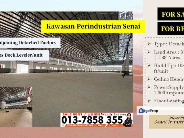 Warehouse for rent in Kulai, Johor