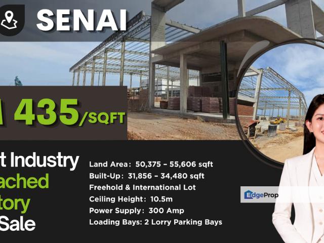 Warehouse for sale in Senai, Kulai