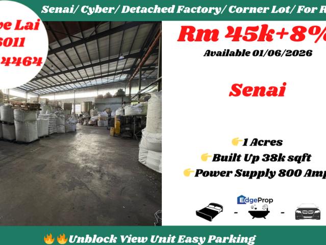 Warehouse for rent in Taman Desa Idaman, Kulai