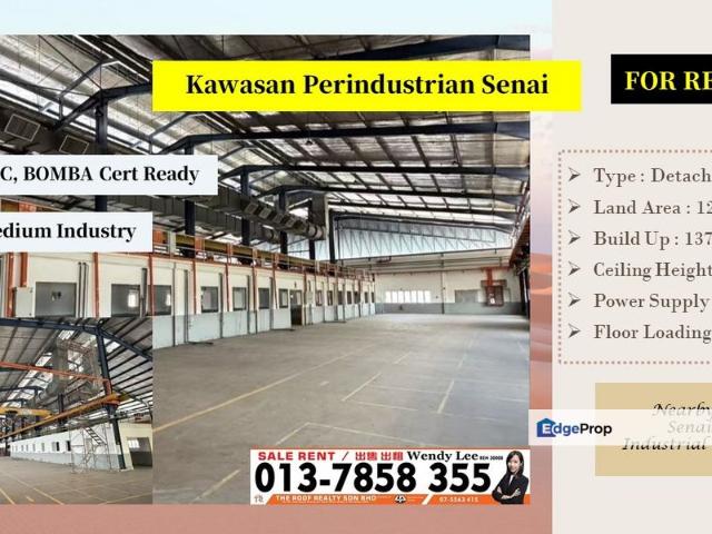 Warehouse for rent in Kulai, Johor