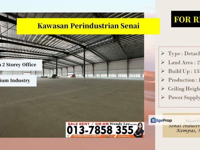 Warehouse for rent in Kulai, Johor