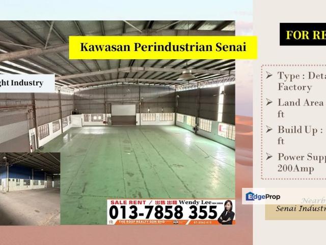 Warehouse for rent in Kulai, Johor