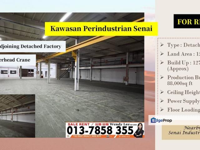Warehouse for rent in Kulai, Johor